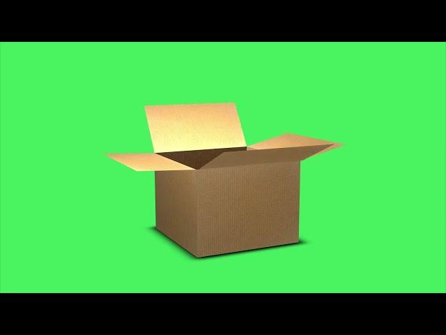 3D BOX Folding Animation Green Screen