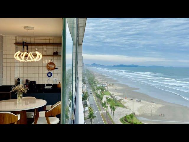 Apartamento  frente mar à venda em Praia Grande SP - 2 dormitórios 1 suíte mobiliado