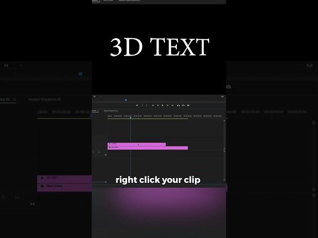 How to create 3D Animated Rotating Text in Adobe Premiere Pro #tutorial