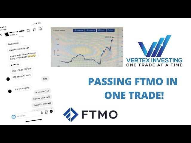 PASSING FTMO WITH ONE TRADE WITH THIS FREE STRATEGY! | VERTEX INVESTING