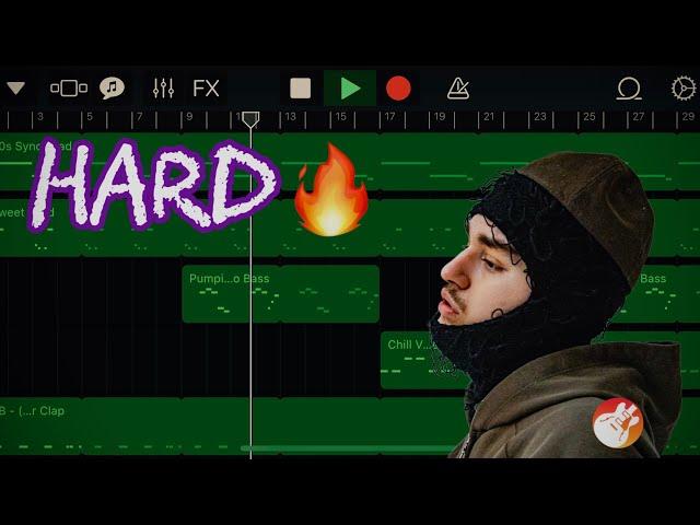 How to make a HARD Trap Beat on GarageBand iOS 2023! (YEAT)