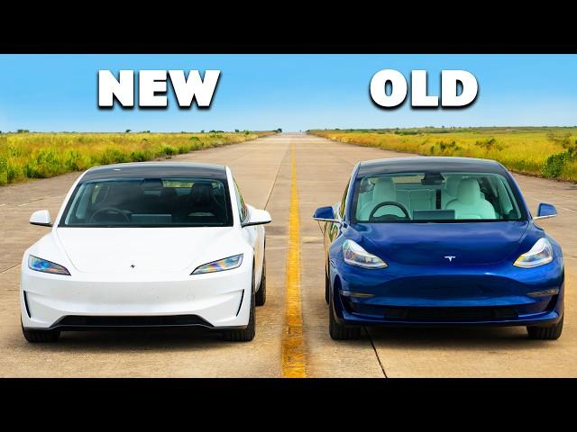 New Tesla Model 3 Performance v Old: DRAG RACE