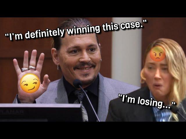 Johnny Depp winning over Amber Heard in court for 15 minutes straight