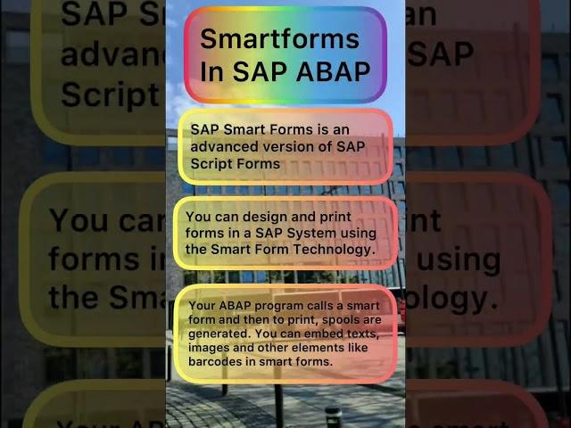 SAP ABAP Shorts what is Smartforms