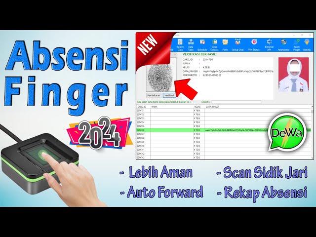 Lebih Aman, APLIKASI ABSENSI FINGER SIDIK JADI NOTIFIKASI WHATSAPP DEWA 2024