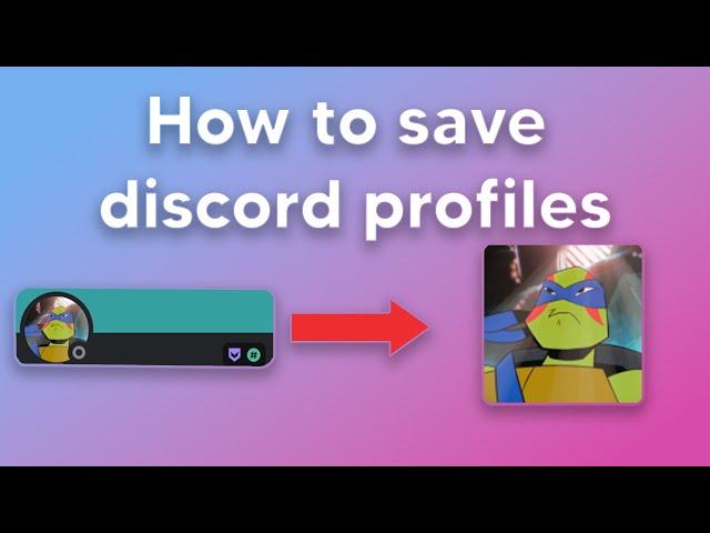 How to save discord profile pictures!