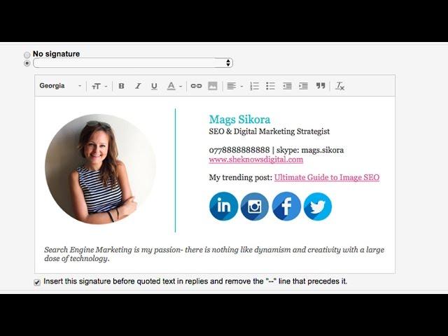 How to Create a Gmail Signature with Images, Social Icons & Logo Tutorial.