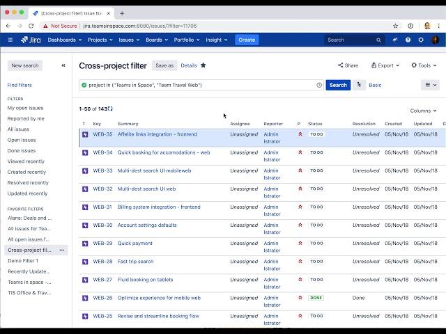 Creating a Multi-project Jira Board