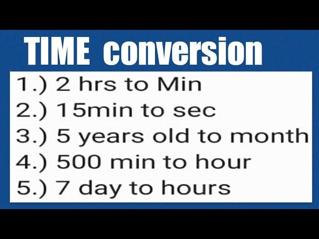 Time Conversion | How to convert time?