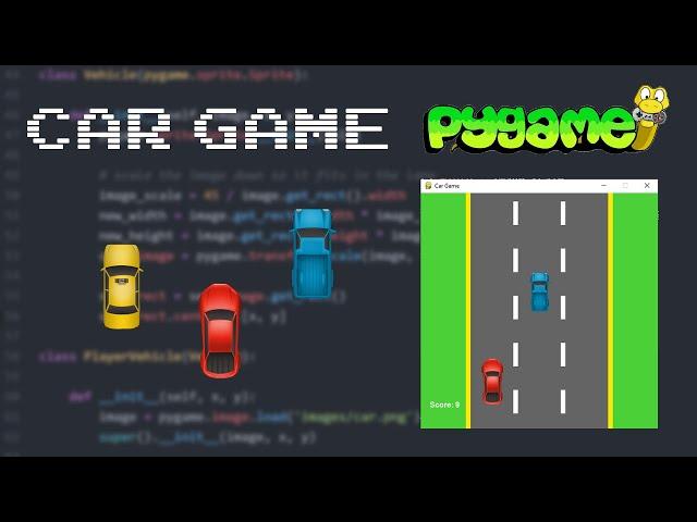 ASMR Programming - Simple Car Game in Python and Pygame