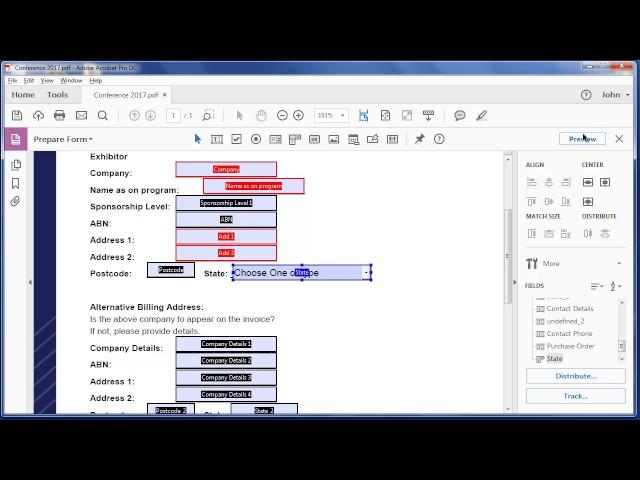 Creating fillable forms using Adobe Acrobat DC