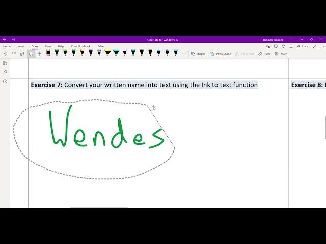 OneNote Ink to text