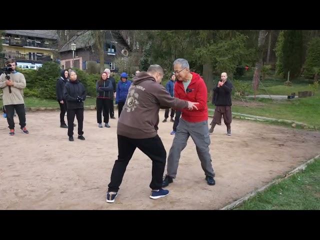 Master Yap Boh Heong demonstrating Tun Tou energy in Shaolin Germany