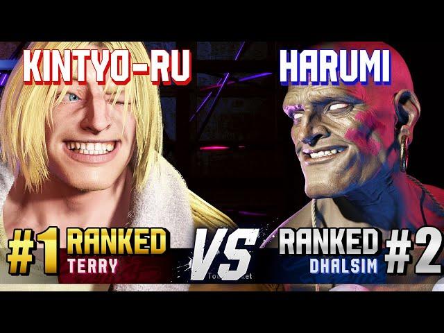 SF6 ▰ KINTYO-RU (#1 Ranked Terry) vs HARUMI (#2 Ranked Dhalsim) ▰ High Level Gameplay