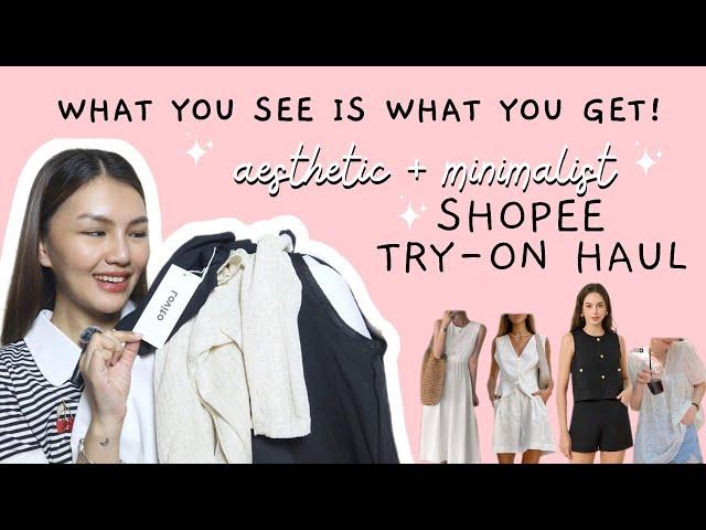 SHOPEE TRY-ON HAUL: AESTHETIC + MINIMALIST (OLD MONEY) OUTFIT FROM LOVITO • Karenn C.