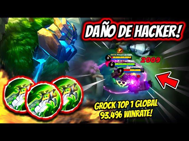 I NEVER SEEN A GROCK DO SO MUCH DAMAGE! GROCK TOP 1 GLOBAL 93.4% WINRATE! | MOBILE LEGENDS