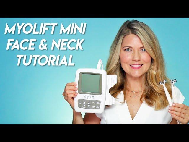 Myolift Mini Microcurrent Full Face and Neck Tutorial - Over 40