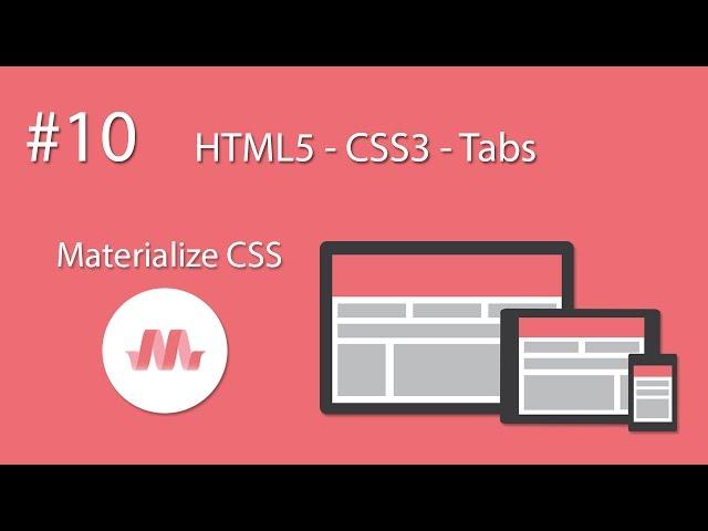 HTML5 - CSS3 - Material Design - Materialize CSS - #10 Tabs - Basic