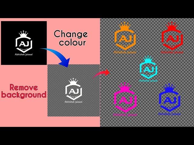 how to remove logo background | how to change logo color | pixelLab tutorial |