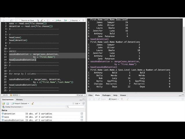 Merging Data Frames in R || merge()