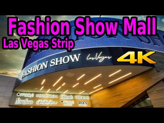 FASHION SHOW MALL ON THE LAS VEGAS STRIP WALKING TOUR in 4K