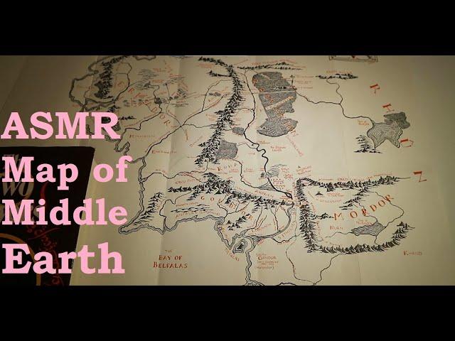 ASMR Map of Middle Earth (Whispers, tracing, lore)