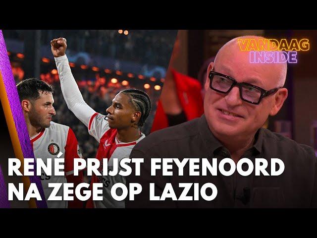 René prijst Feyenoord na overwinning op Lazio: ‘Echt een héél hoog niveau, razend knap!’