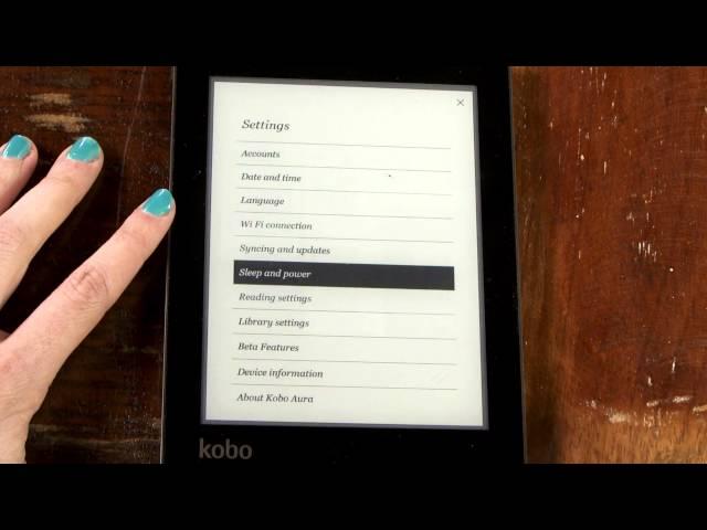 Kobo Tips: Sleep and Power settings on your eReader