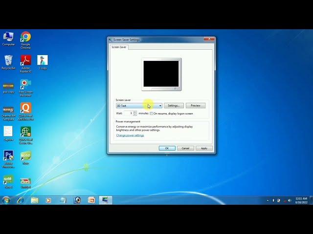 screen saver in windows 7 / screen saver time settings windows 7 / screen sever in computer