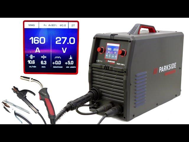 PARKSIDE Performance 6 in 1 Welding Machine PMPS 200 A1 (MAG, MIG P, MIG DP, TIG, MMA & Cored Wire)