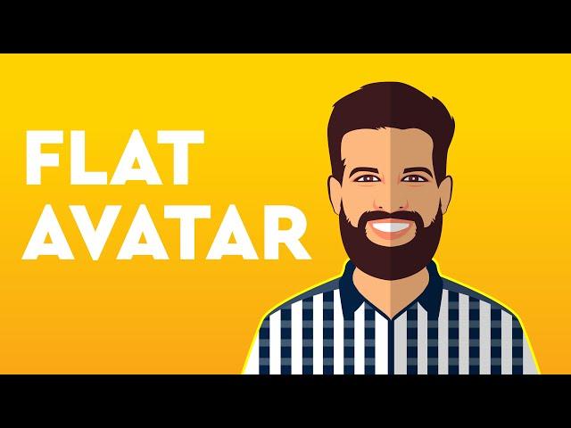 Simple Flat Avatar | Tutorial | Adobe Illustrator