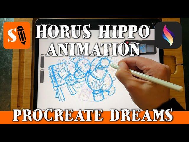 Procreate Dreams Rough Animation Tutorial - Horus Hippo