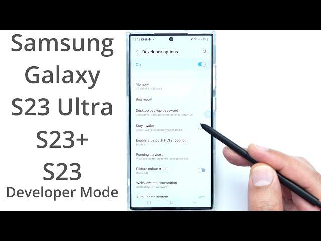 How To Turn On Developer Mode And USB Debugging On A Samsung Galaxy S23 Ultra S23 S23 Plus S23+