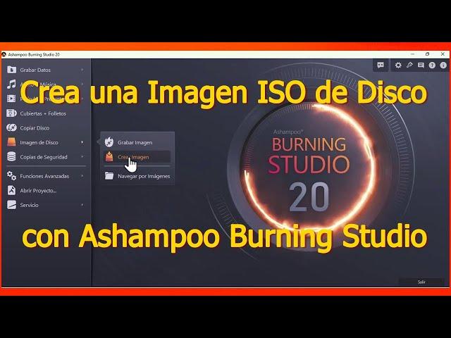 crear imagen ISO de disco con Ashampoo Burning Studio