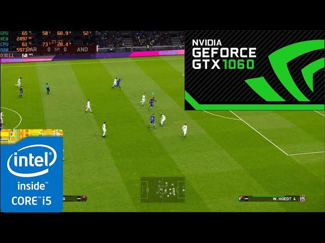 i5 4460s GTX 1060 3GB PES 2021 update