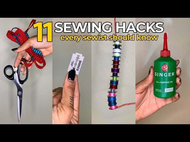 11 SEWING HACKS Every Sewist Should Know | @sewquaint