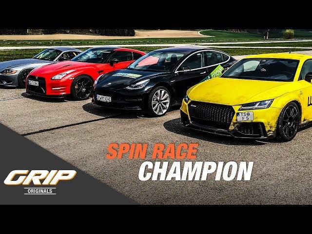 Spin & Go Race: Audi TT RS, Nissan GTR MM Racing, BMW Z4 V10, Tesla Model 3 [4/4] | GRIP Originals