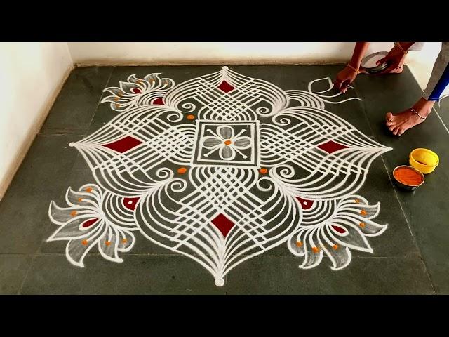 Easy padikolam designs| Simple muggulu designs| easy rangoli designs| Beginners kolam