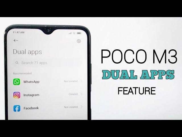 Xiaomi POCO M3 Dual Apps Feature | App Clone in Poco M3