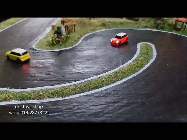 Turbo racing micro rc car 1/76 race test