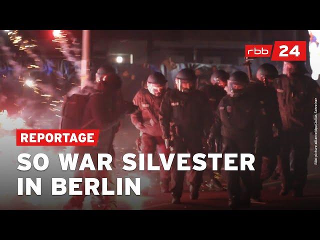 Silvester in Berlin: Feuerwehr und Polizei im Dauereinsatz