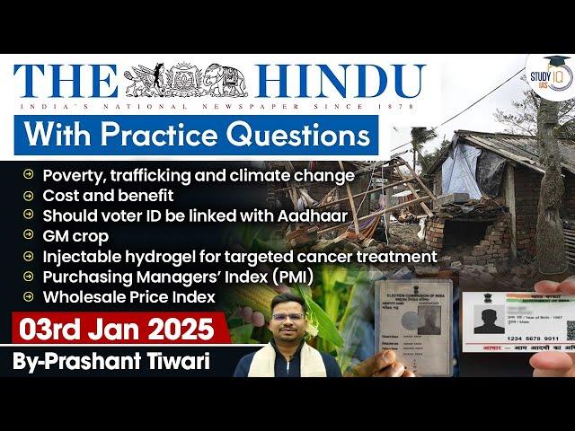 The Hindu Analysis | 3rd January 2025 | The Hindu NewsPaper Today With Practice Questions