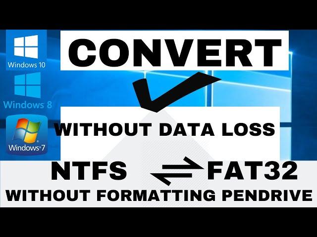 Convert NTFS to FAT32 without data loss | without formatting | LotusGeek