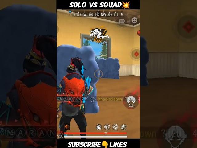 SOLO vs SQUAD Free Fire Ranked Match#shorts #ff