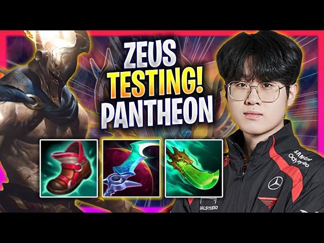 ZEUS TESTING PANTHEON IN KOREA SOLOQ! - T1 Zeus Plays Pantheon TOP vs Twisted Fate! | Season 2024