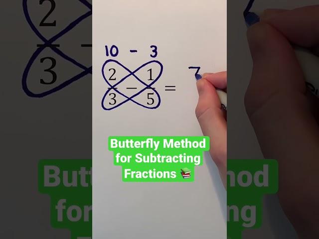 Butterfly Method for Subtracting Fractions  #Shorts #math #maths #mathematics #education #learn