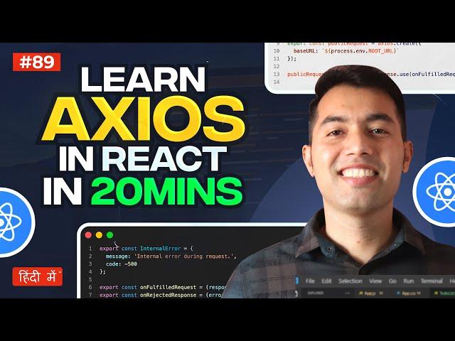 Complete Axios in React for Beginners in Hindi