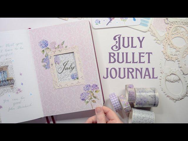 Plan With Me: July Bridgerton-Inspired Vintage Floral Bullet Journal Theme 