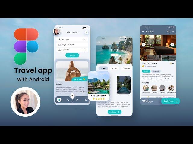 UI Design a Travel app for Android in Figma