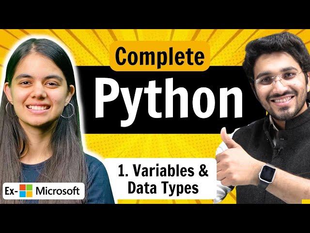 Python Full Course️ | Variables & Data Types | Lecture 1